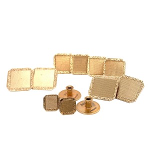 9ct Yellow Gold Cufflink & Dress Stud Set