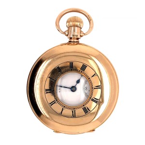 9ct Yellow Gold Half Hunter Pocket Watch