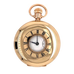 9ct Yellow Gold Half Hunter Pocket Watch