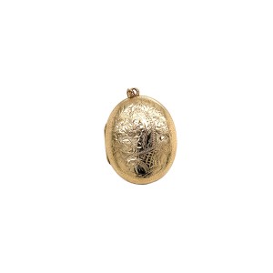 9ct Yellow Gold Engraved Locket