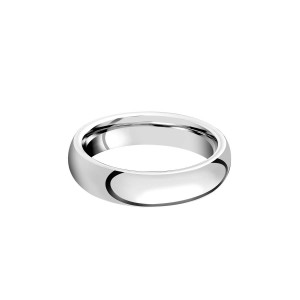 18ct White Gold Heavy Court Wedding Band