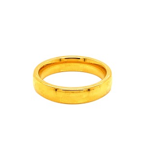 18ct Yellow Gold Heavy Court Wedding Band