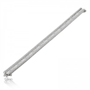 10.80ct Baguette & Round Brilliant Cut Diamond Bridge Bracelet