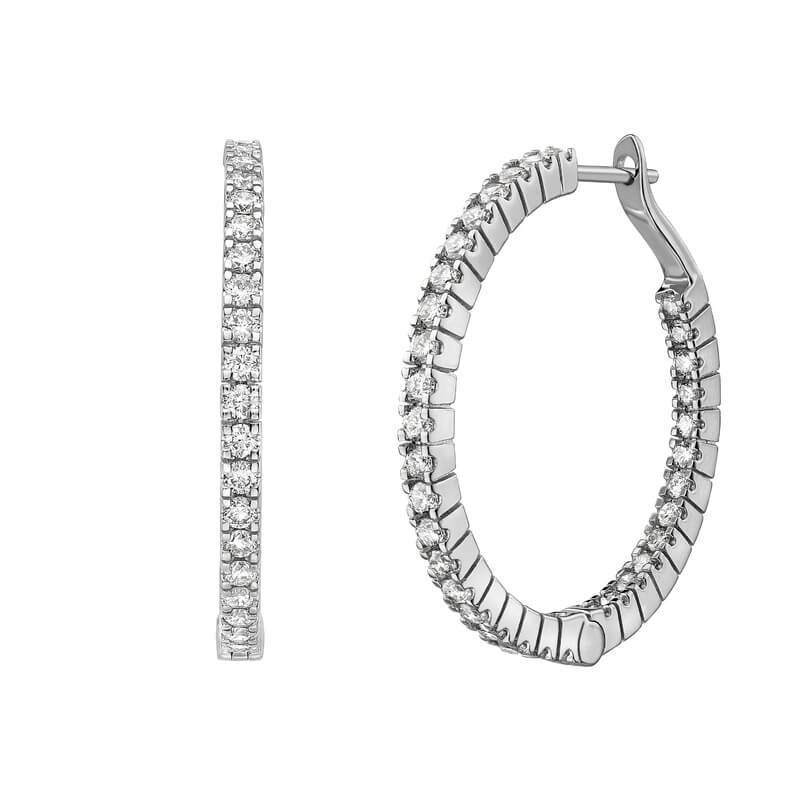 Diamond Hoop Earrings