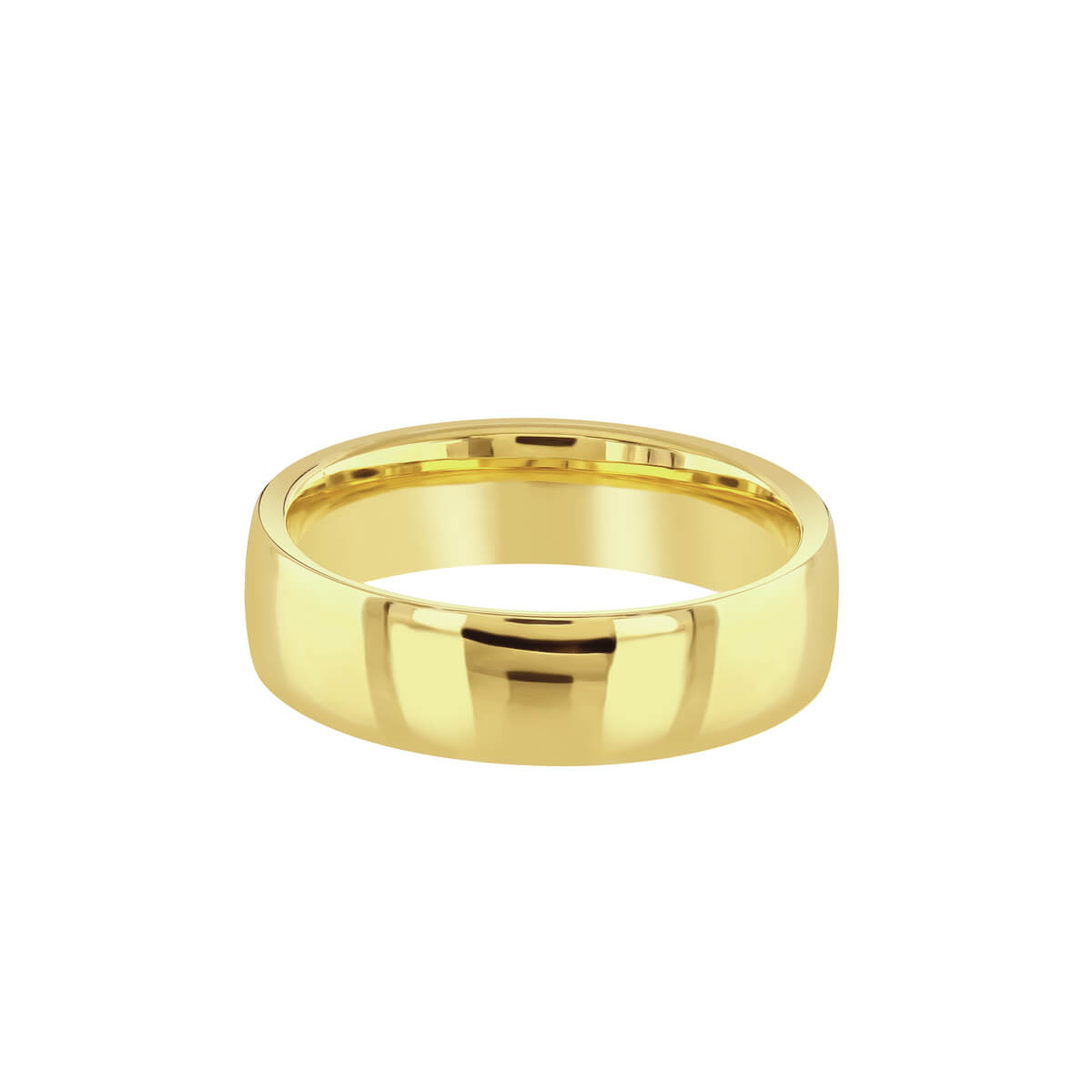 Yellow Gold Low Dome Court Wedding Ring